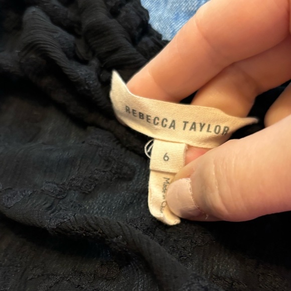 Rebecca Taylor Dark Romantic Silk Off Shoulder Top - Picture 5 of 8